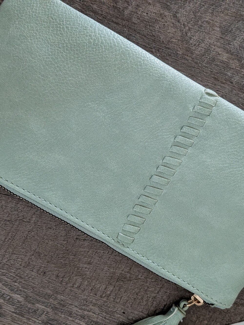 Wristlet Clutch in Light Mint Green - Picture 4 of 5